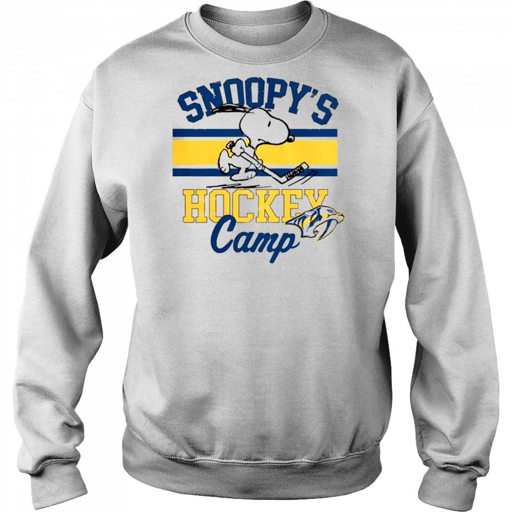 Snoopy Nashville Predators Snoopy’s Hockey Camp Snoopy NHL All Teams T-Shirt Hoodie