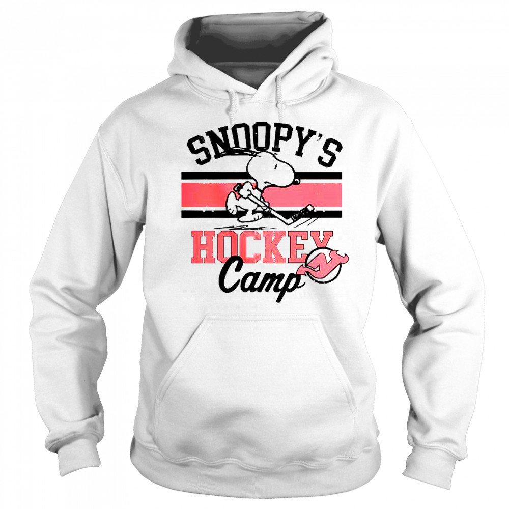 Snoopy New Jersey Devils Snoopy’s Hockey Camp Snoopy NHL All Teams T-Shirt Sweatshirt