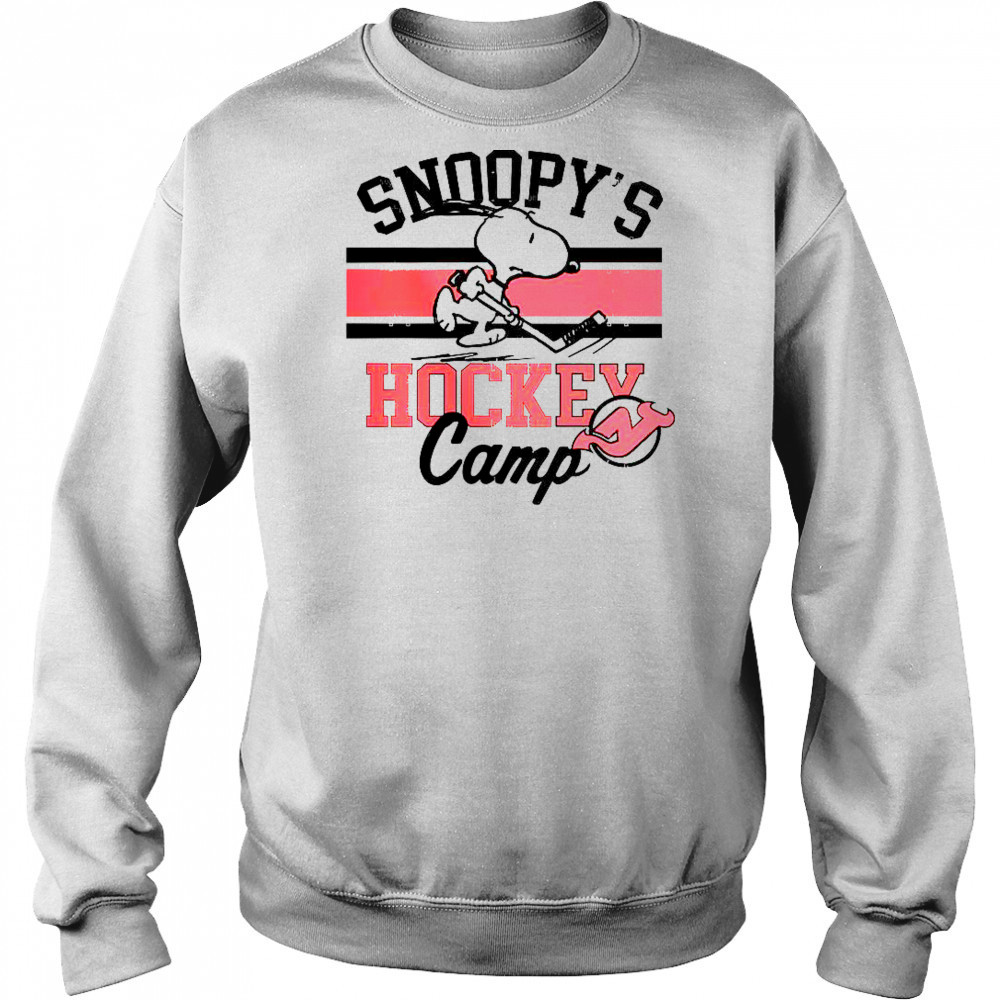 Snoopy New Jersey Devils Snoopy’s Hockey Camp Snoopy NHL All Teams T-Shirt Hoodie