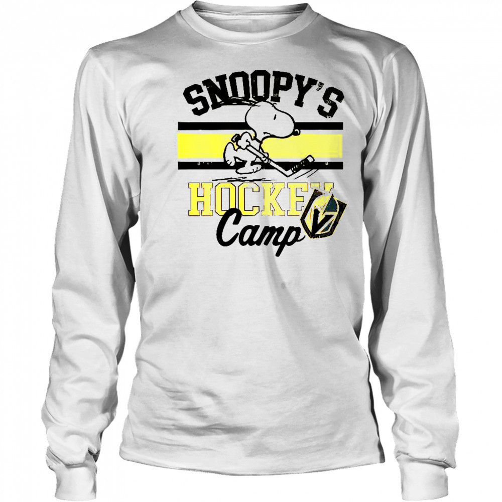 Snoopy Vegas Golden Knights Snoopy’s Hockey Camp Snoopy NHL All Teams T-Shirt Long Sleeved