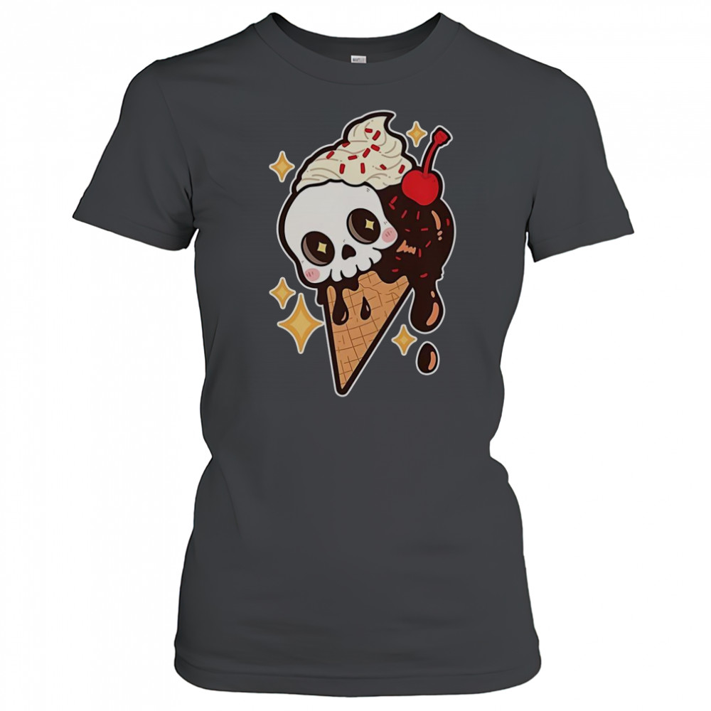 Spooky Summer Treat Ice Cream Skull T-Shirt Women's T-shirt
