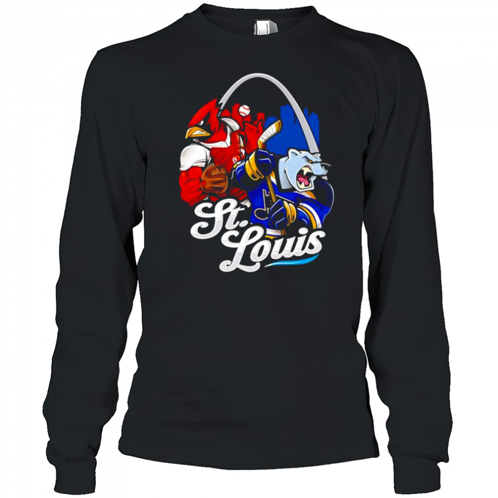St. Louis baseball and hockey mascot shirt Long Sleeved