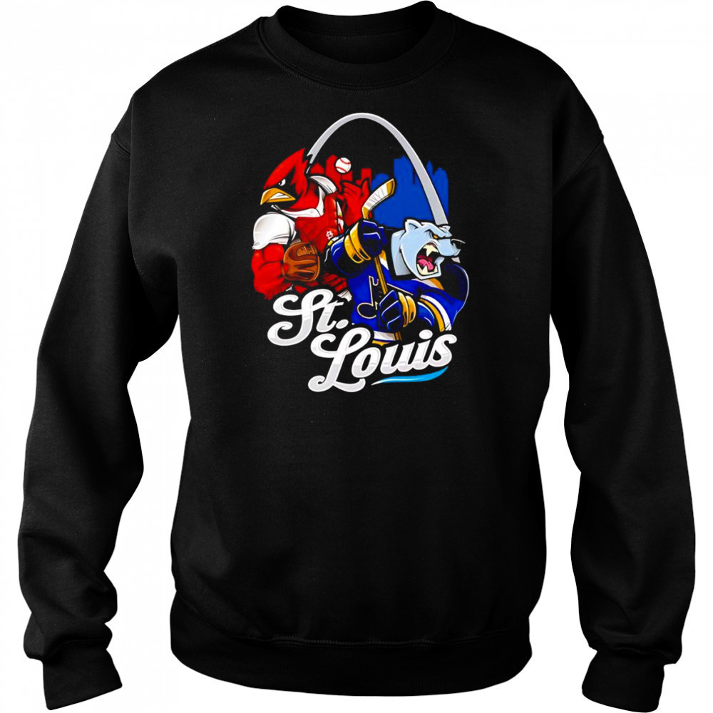 St. Louis baseball and hockey mascot shirt Hoodie