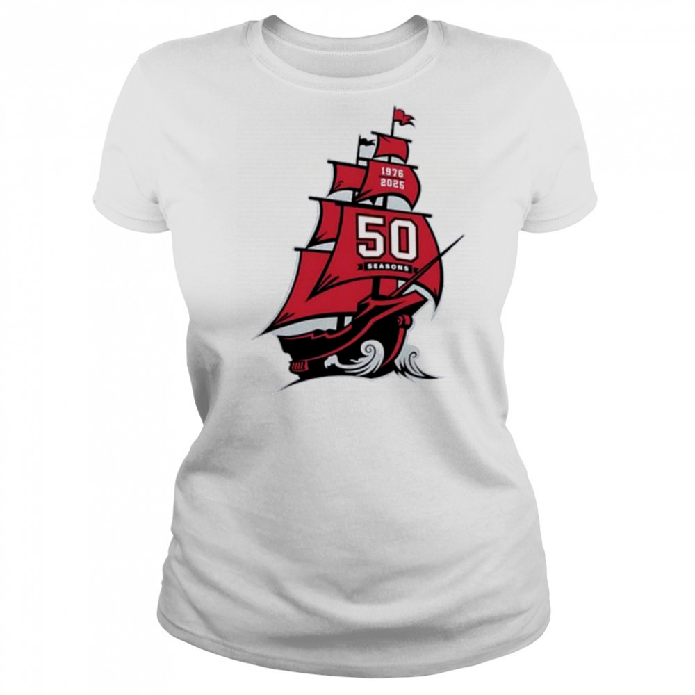 Tampa Bay Buccaneers NFL 50 season 1976 2025 shirt Women's T-shirt