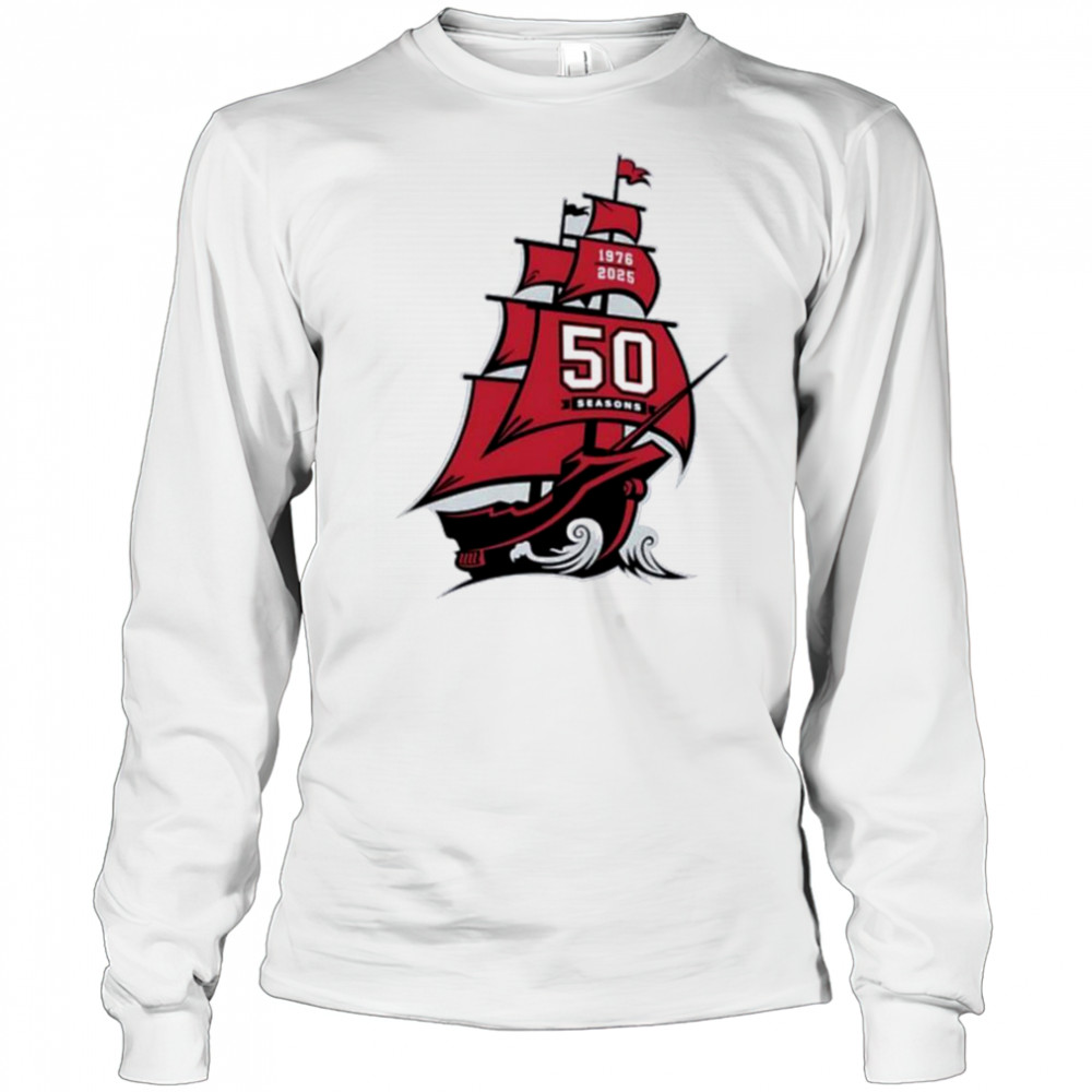 Tampa Bay Buccaneers NFL 50 season 1976 2025 shirt Long Sleeved