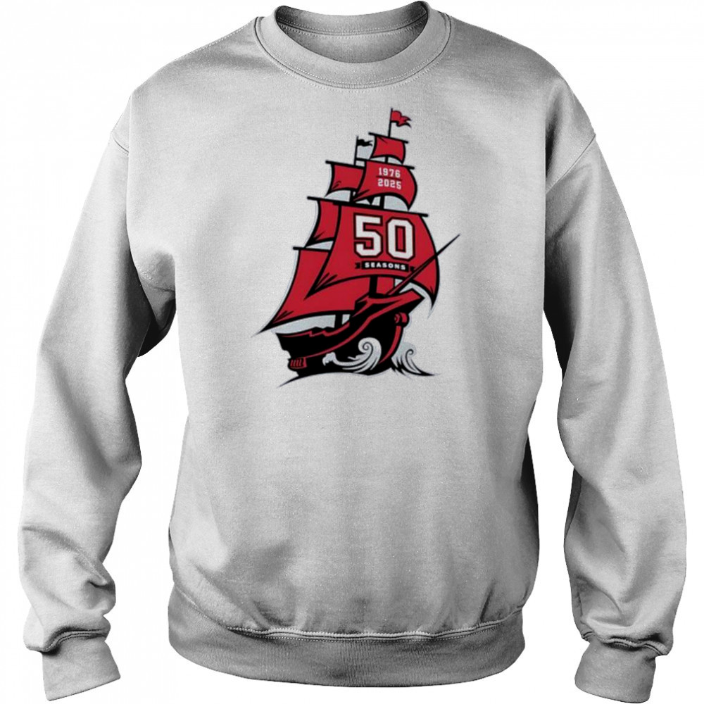 Tampa Bay Buccaneers NFL 50 season 1976 2025 shirt Hoodie