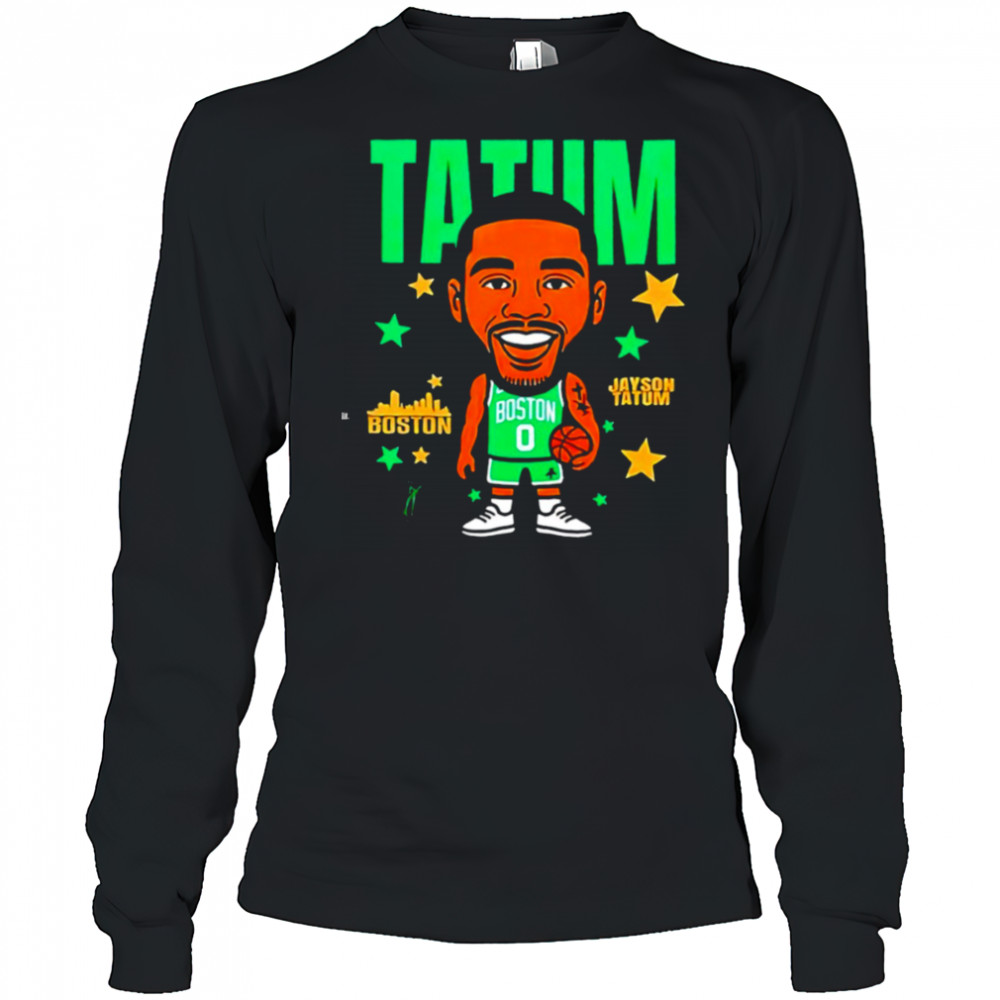 Tatum Jayson Tatum Boston Celtics signature caricature shirt Long Sleeved