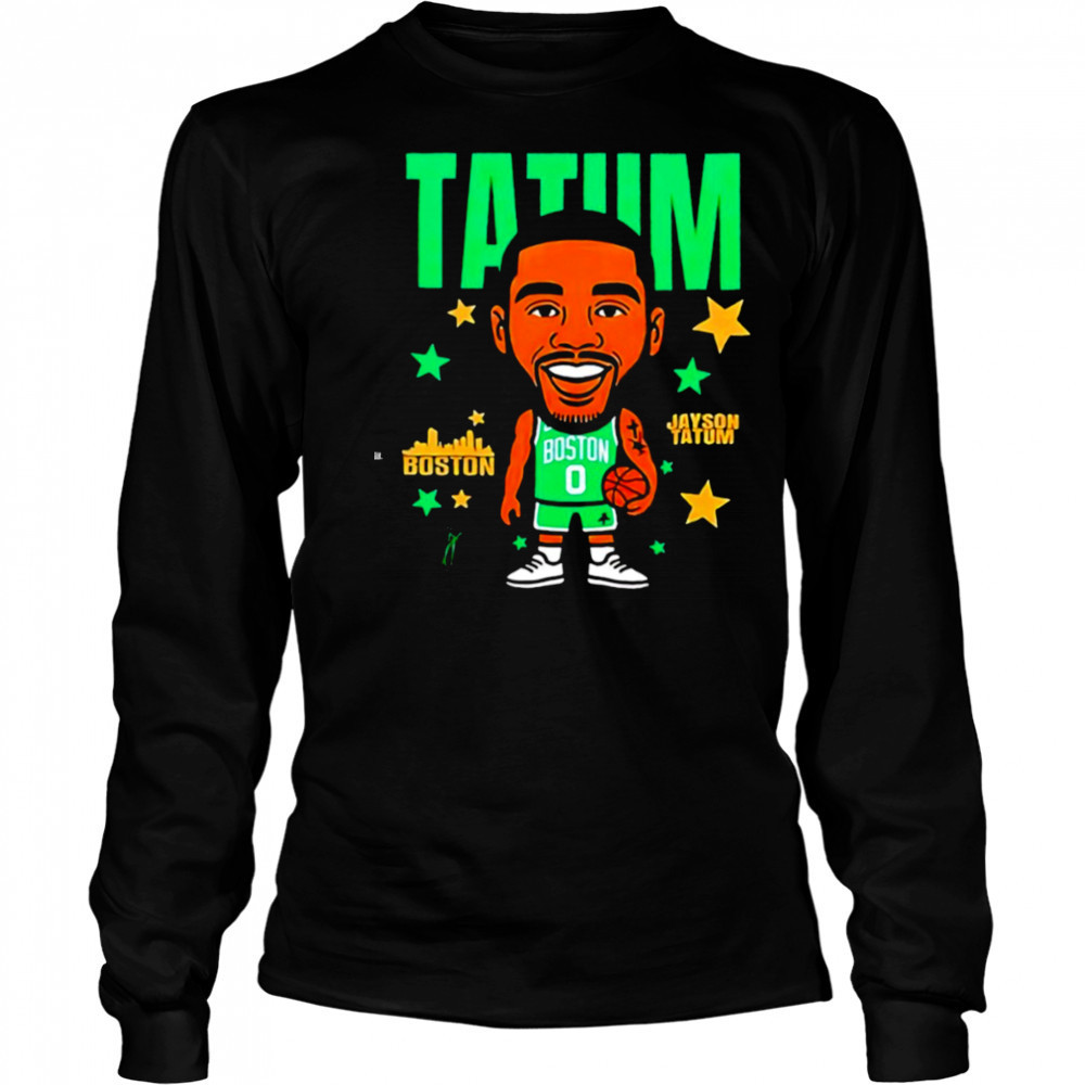 Tatum Jayson Tatum Boston Celtics signature caricature shirt Long Sleeved