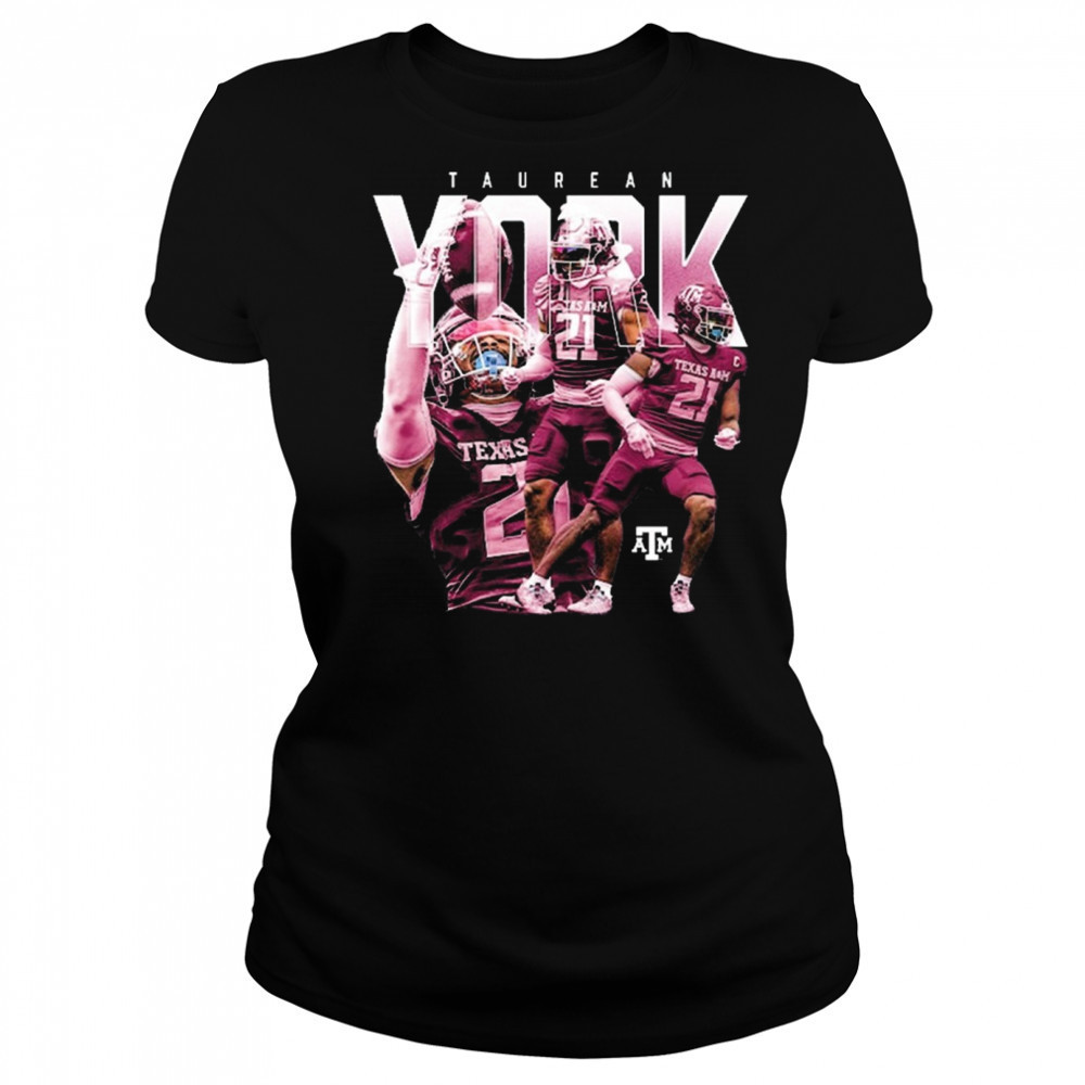 Taurean York Texas A&M Aggies Football Player Collage Graphic 2025 t-shirt Women's T-shirt