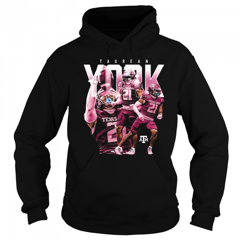 Taurean York Texas A&M Aggies Football Player Collage Graphic 2025 t-shirt Sweatshirt