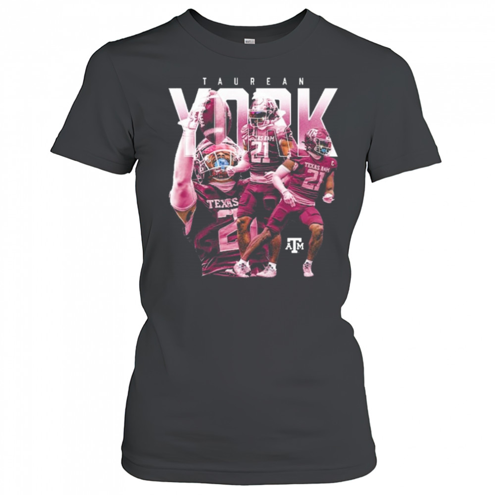 Taurean York Texas A&M Aggies Football Player Collage Graphic 2025 t-shirt Women's T-shirt