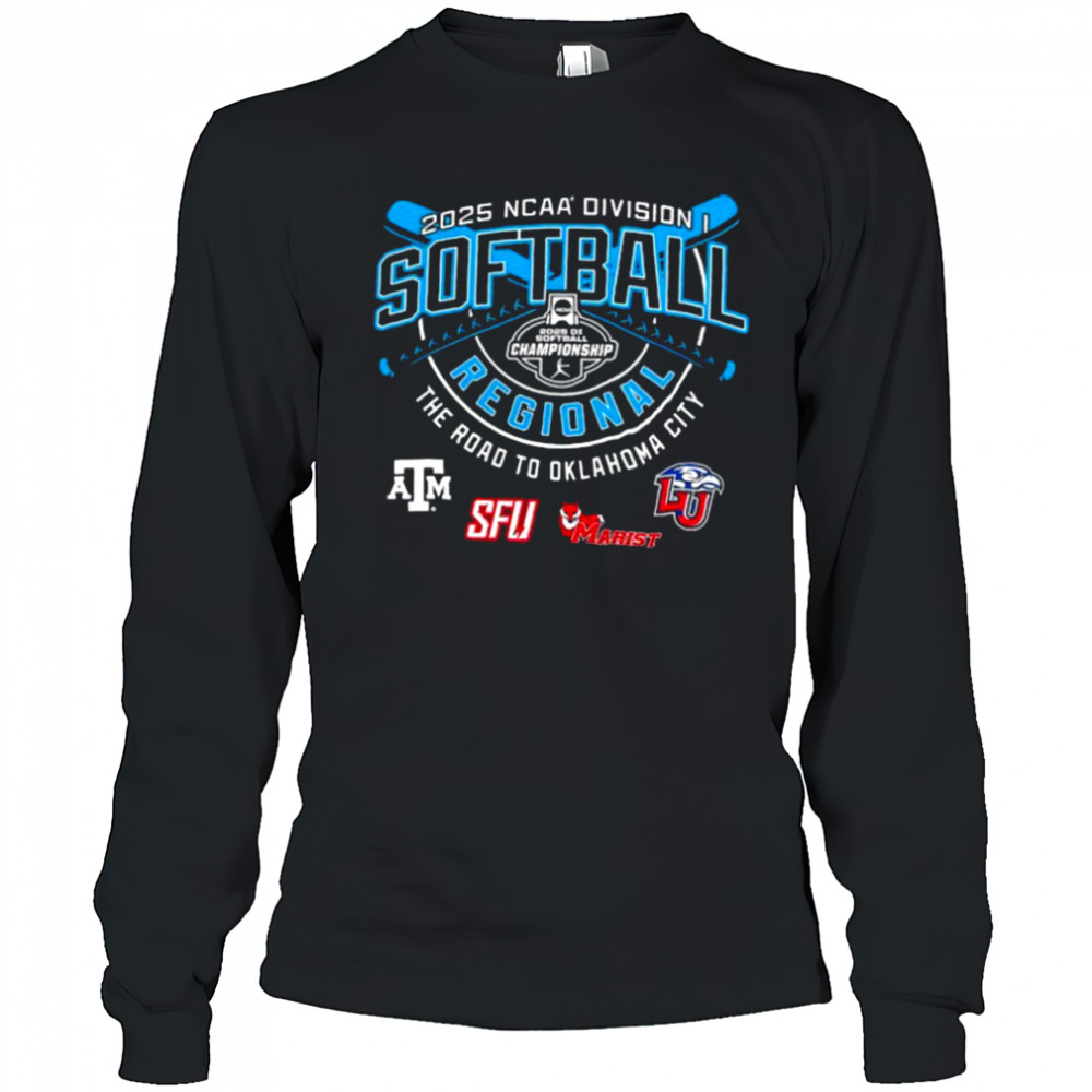 Texas A&M SFU Marist Red Foxes Liberty Flames NCAA Division I Softball Regional 2025 shirt Long Sleeved