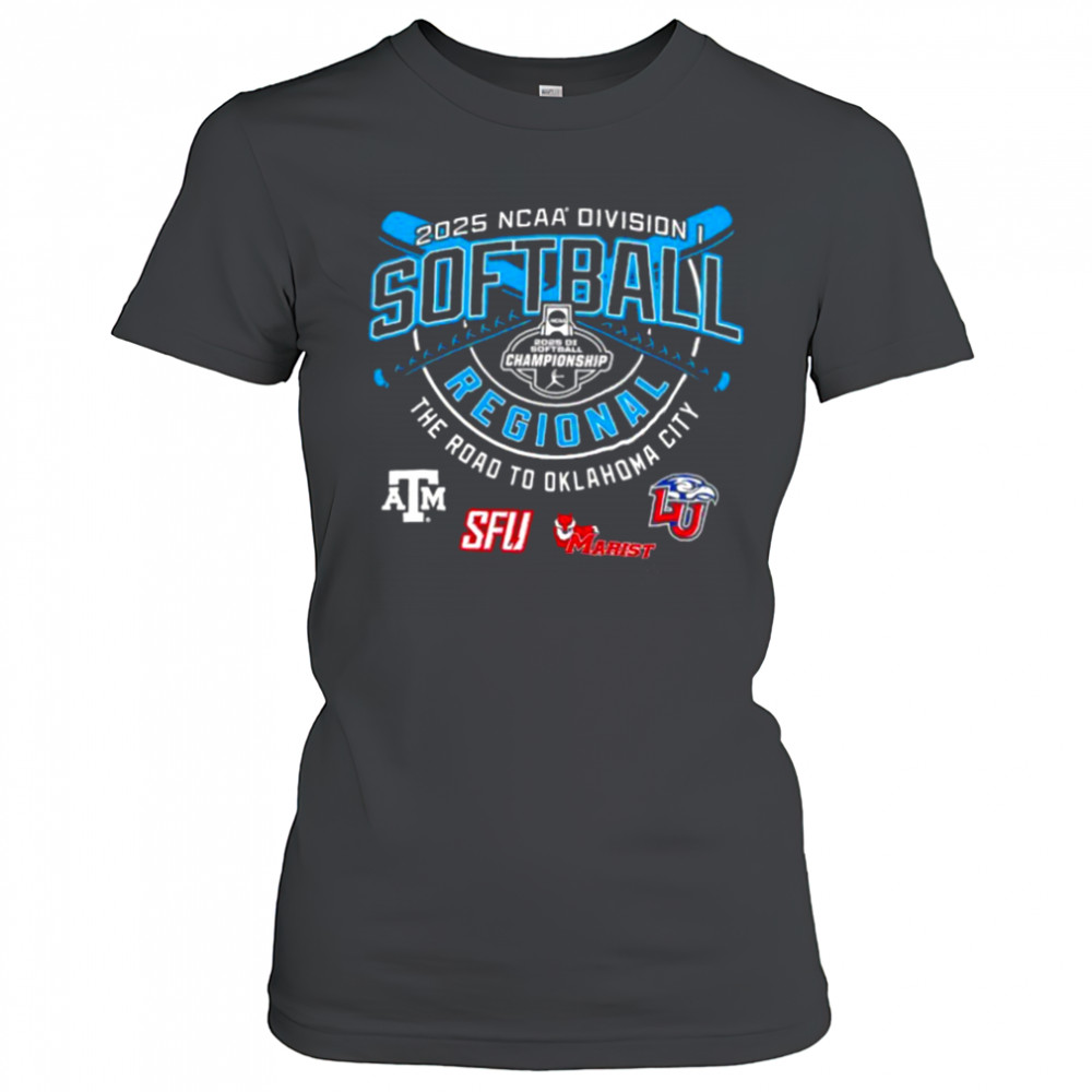 Texas A&M SFU Marist Red Foxes Liberty Flames NCAA Division I Softball Regional 2025 shirt Women's T-shirt
