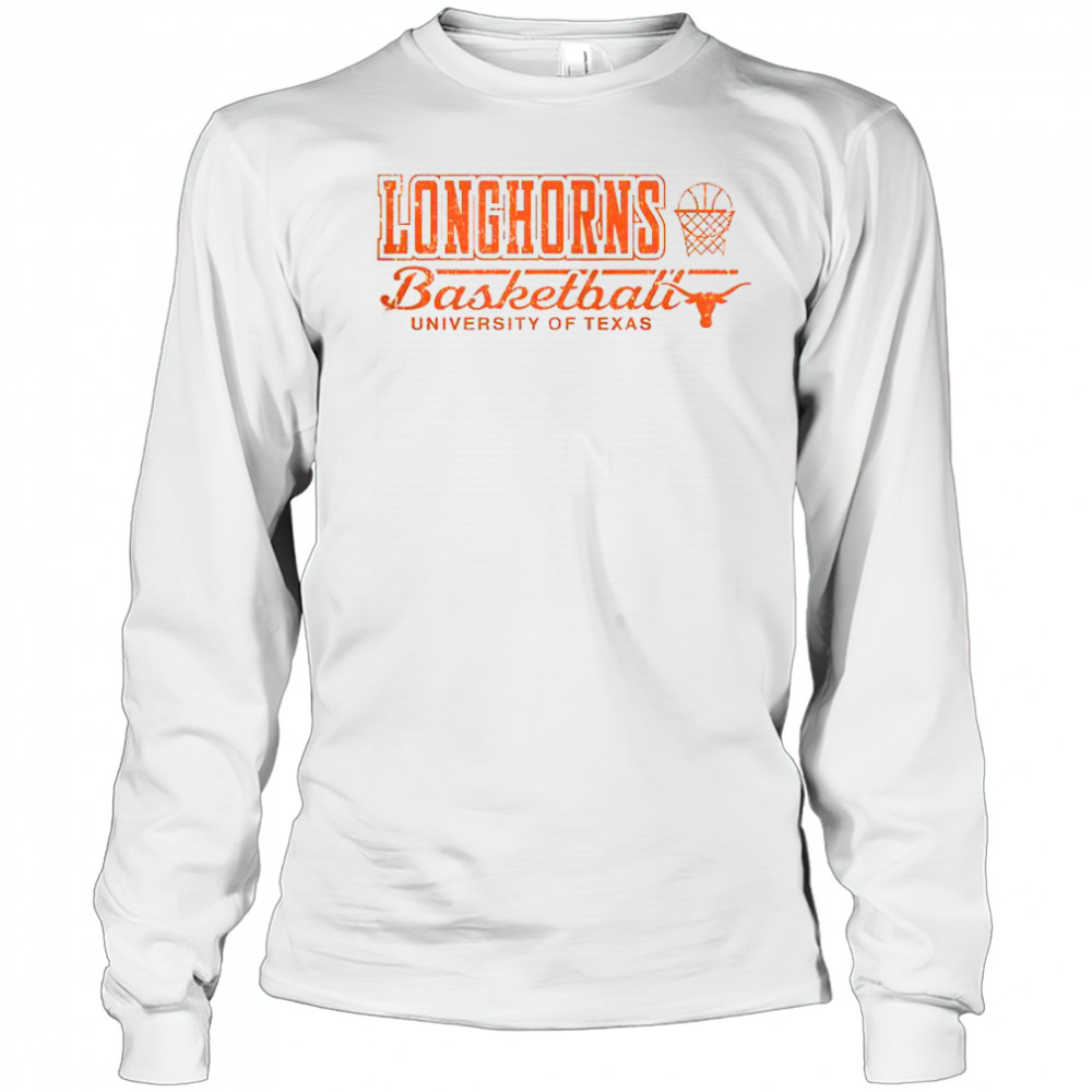 Texas Longhorns Vintage Basketball University Of Texas T-Shirt Long Sleeved