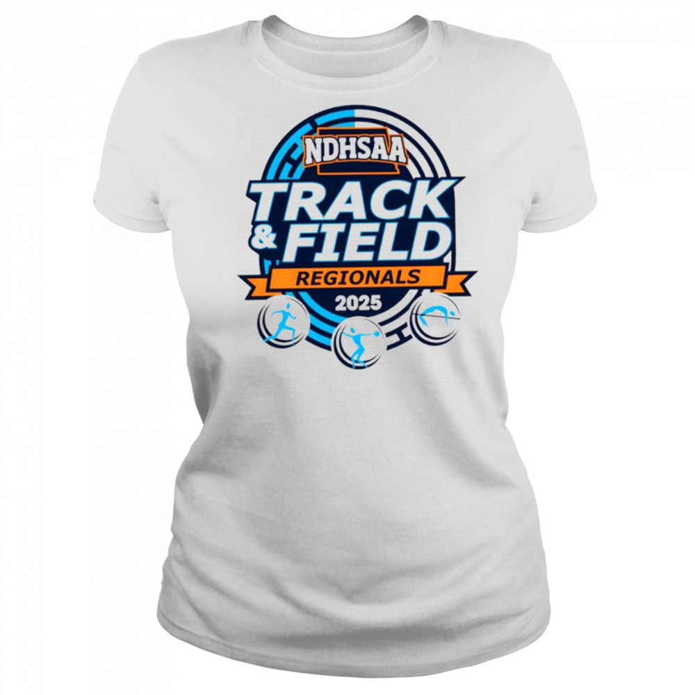 The 2025 NDHSAA Class B Southwest Region Track & Field logo shirt Women's T-shirt