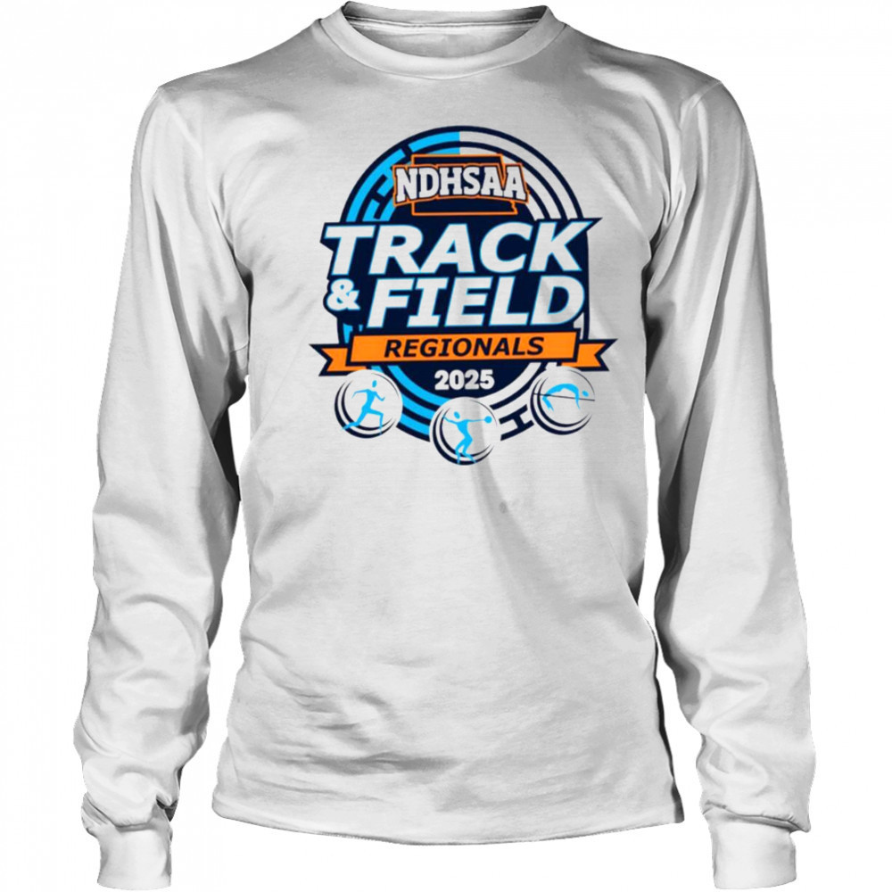 The 2025 NDHSAA Class B Southwest Region Track & Field logo shirt Long Sleeved