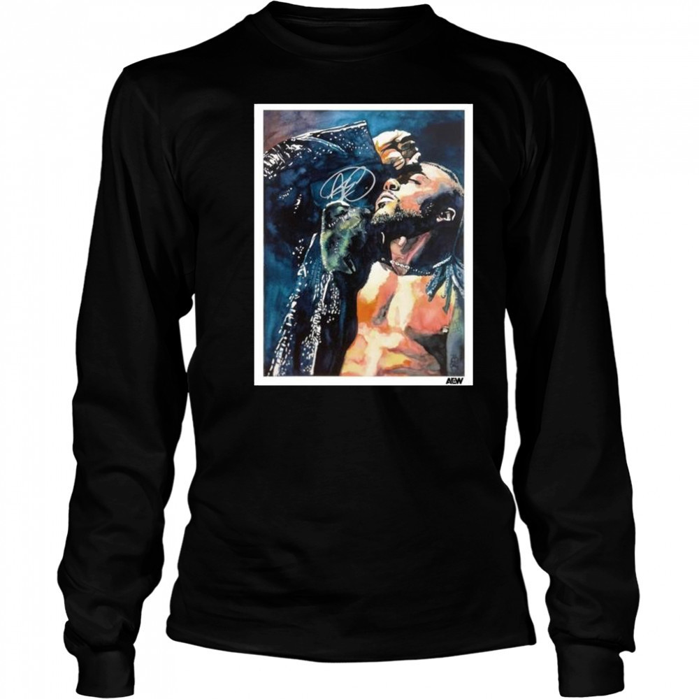 The Art of Rob Schamberger – Swerve Strickland AEW Signature t-shirt Long Sleeved