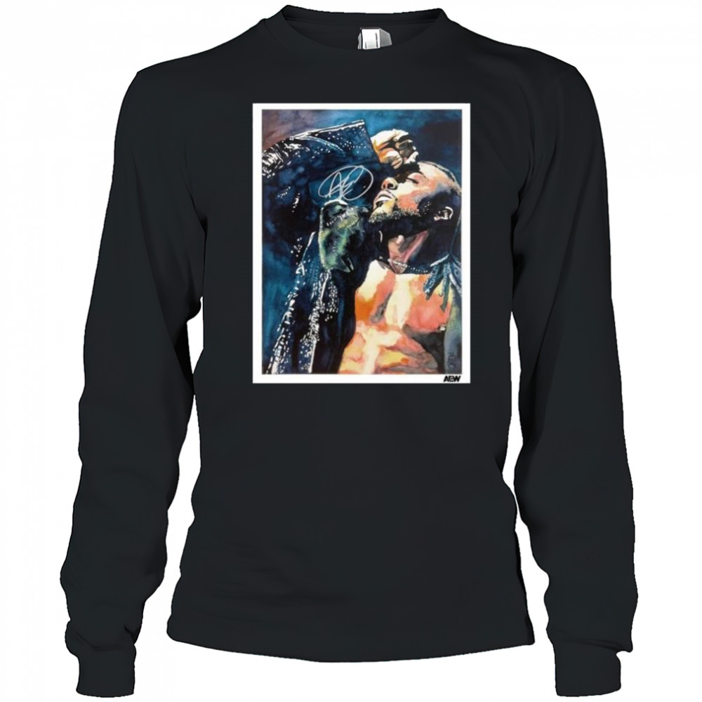 The Art of Rob Schamberger – Swerve Strickland AEW Signature t-shirt Long Sleeved