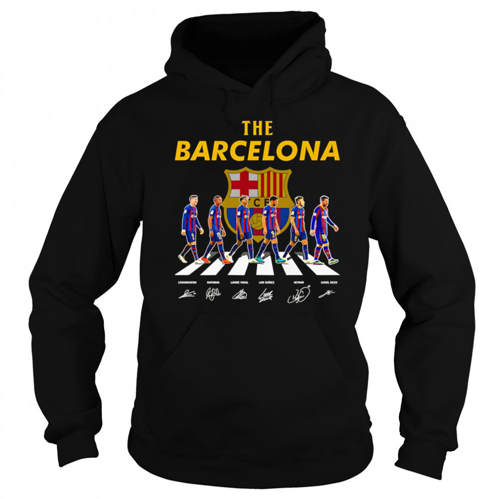 The Barcelona Abbey Road Lewandowski Raphinha and Lamine Yamal signature shirt Sweatshirt
