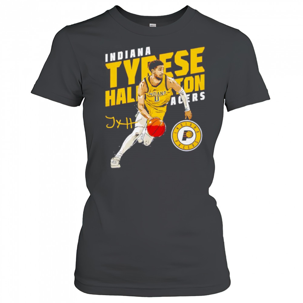 Tyrese Haliburton Indiana Pacers Slant shirt Women's T-shirt
