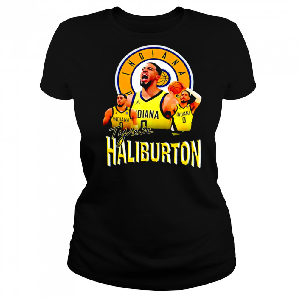 Tyrese Haliburton Indiana Pacers Star Power Playoffs 2025 signature shirt Women's T-shirt