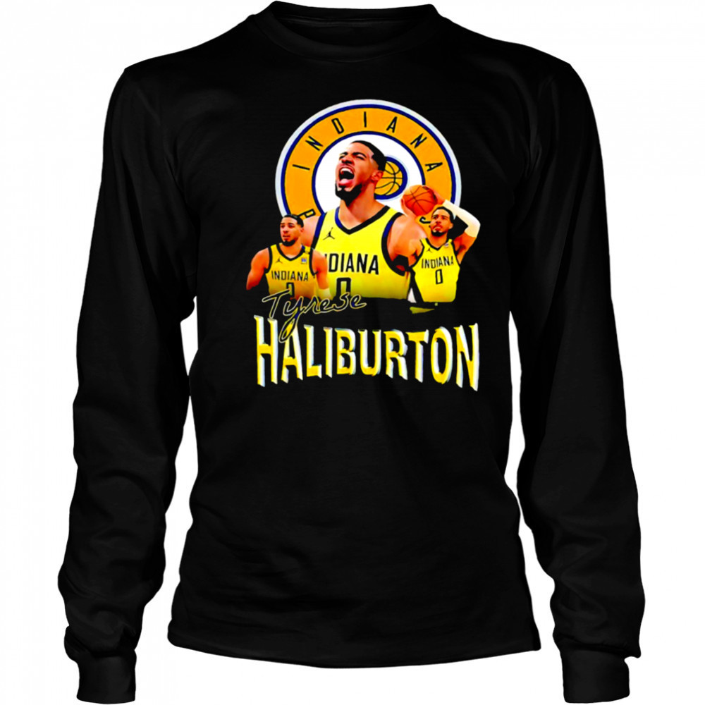 Tyrese Haliburton Indiana Pacers Star Power Playoffs 2025 signature shirt Long Sleeved