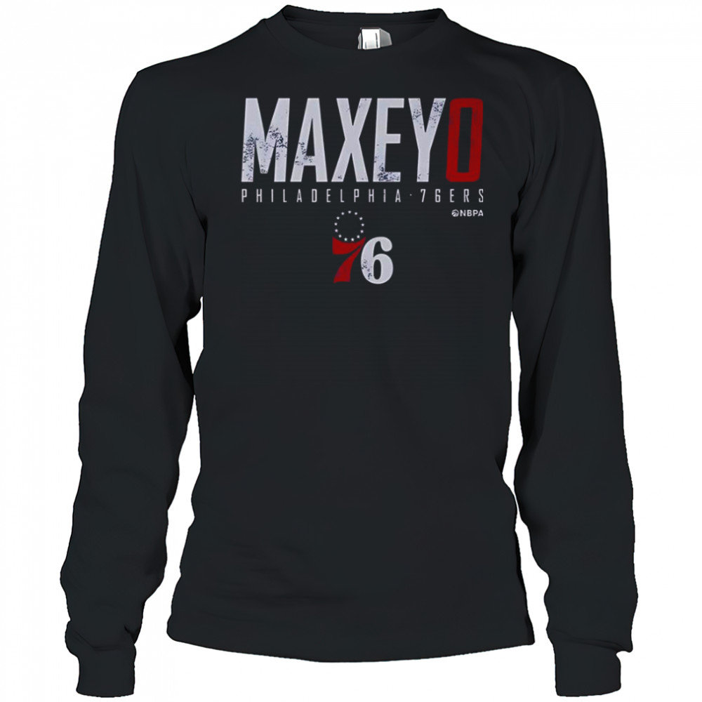 Tyrese Maxey Philadelphia 76ers T-Shirt Long Sleeved