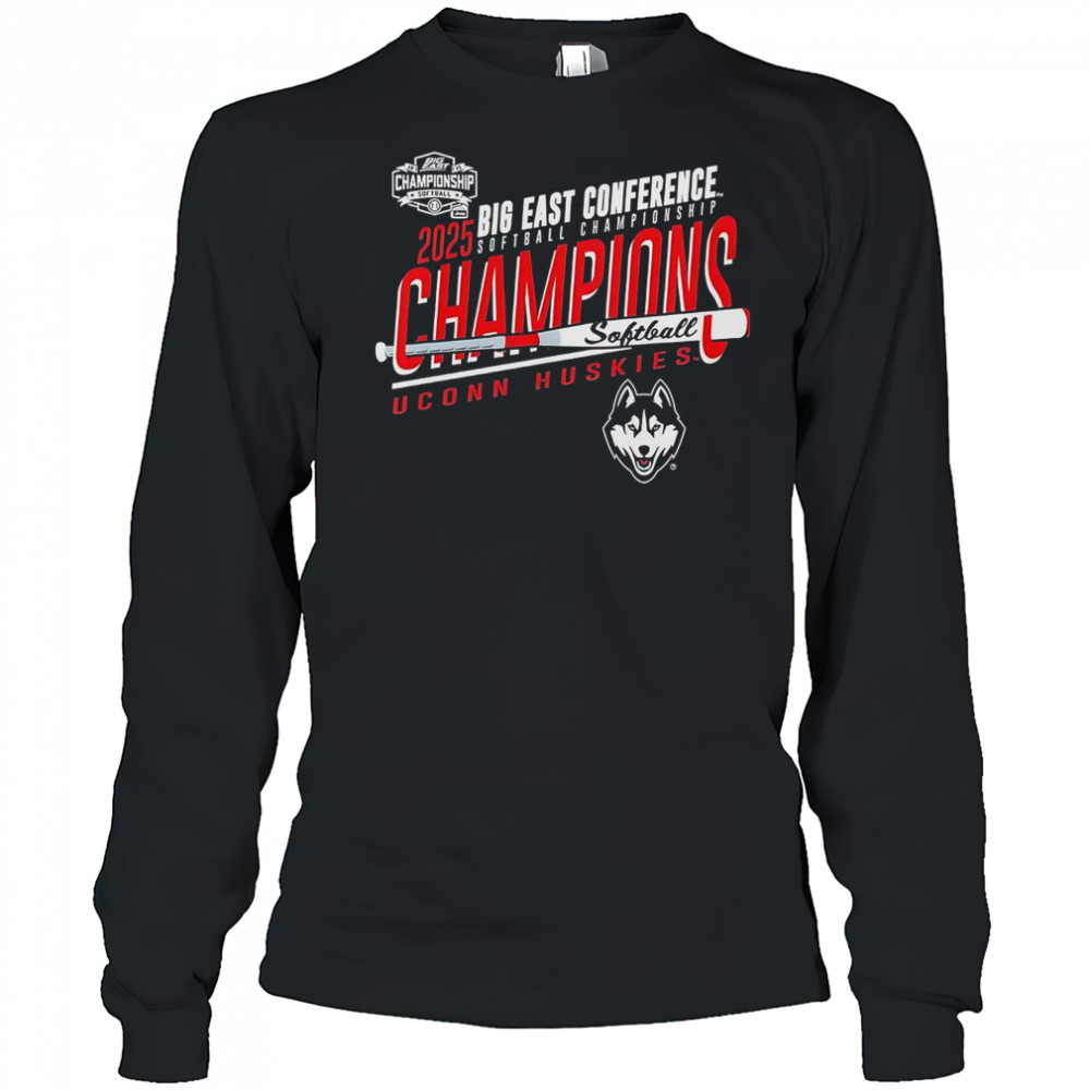 UConn Huskies 2025 Big East Softball Champions T-Shirt Long Sleeved