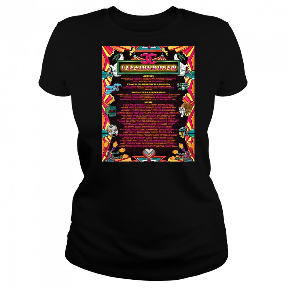 Unfairground Artists Albi Knight Ben Gibson Bending Dark Shadows Debs Wrekon 2025 Poster t-shirt Women's T-shirt