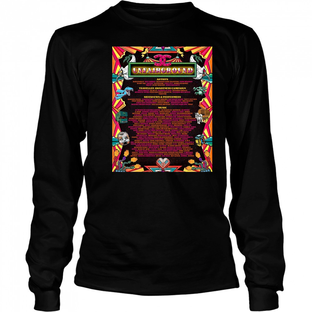 Unfairground Artists Albi Knight Ben Gibson Bending Dark Shadows Debs Wrekon 2025 Poster t-shirt Long Sleeved