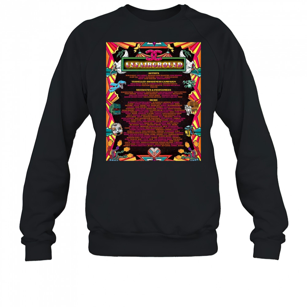 Unfairground Artists Albi Knight Ben Gibson Bending Dark Shadows Debs Wrekon 2025 Poster t-shirt Sweatshirt