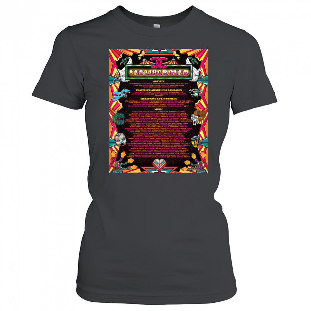 Unfairground Artists Albi Knight Ben Gibson Bending Dark Shadows Debs Wrekon 2025 Poster t-shirt Women's T-shirt