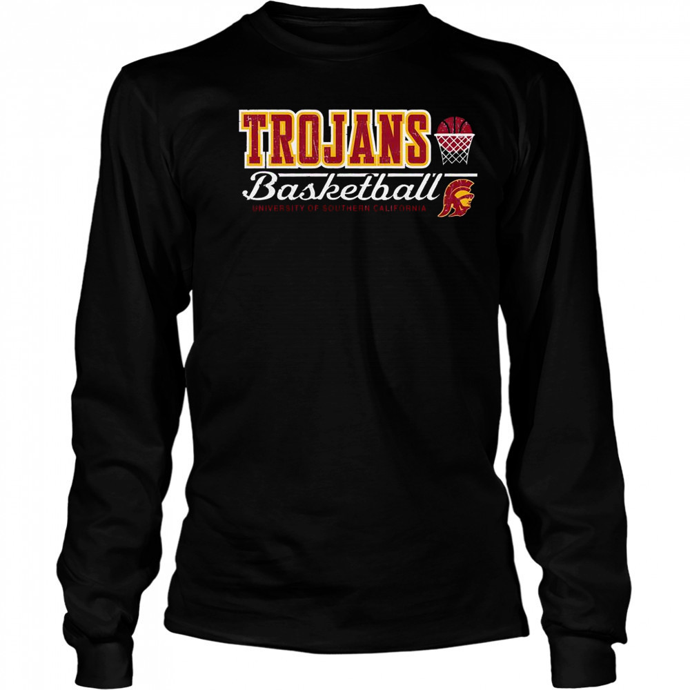 USC Trojans Vintage Basketball T-Shirt Long Sleeved