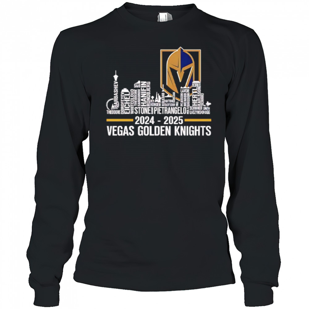 Vegas Golden Knights 2024 2025 City Skyline shirt Long Sleeved