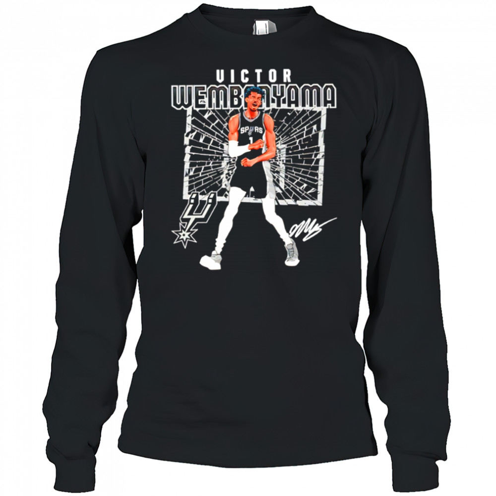 Victor Wembanyama 1 San Antonio Spurs NBA Basketball signature shirt Long Sleeved