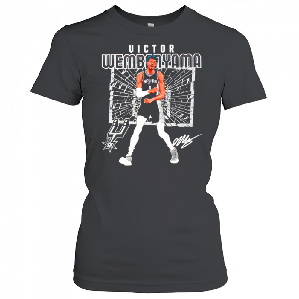 Victor Wembanyama 1 San Antonio Spurs NBA Basketball signature shirt Women's T-shirt