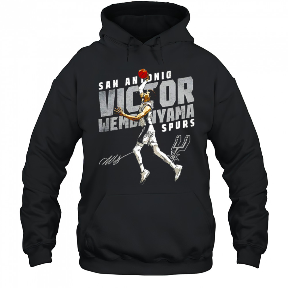 Victor Wembanyama San Antonio Spurs basketball player slant signature shirt Hoodie