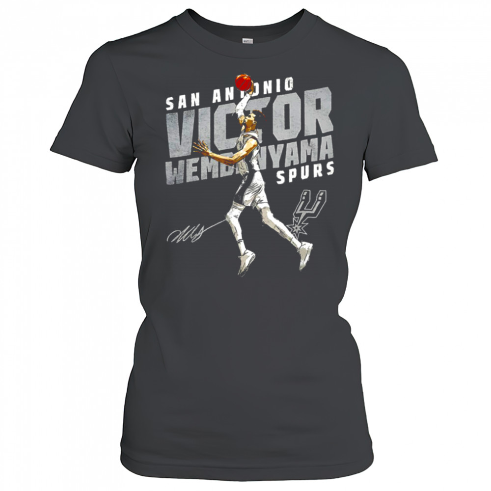 Victor Wembanyama San Antonio Spurs basketball player slant signature shirt Women's T-shirt