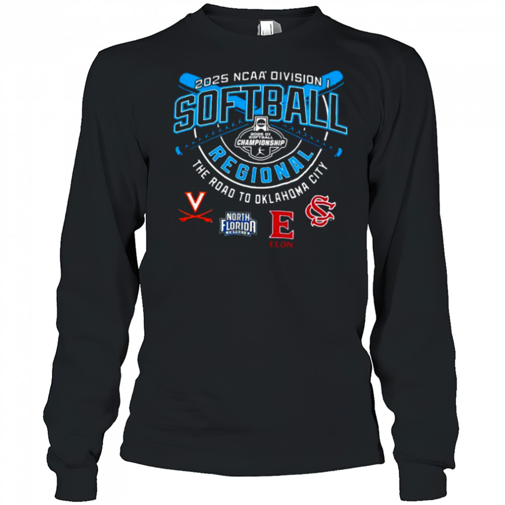 Virginia North Florida Elon Phoenix NCAA Division I Softball Regional 2025 shirt Long Sleeved