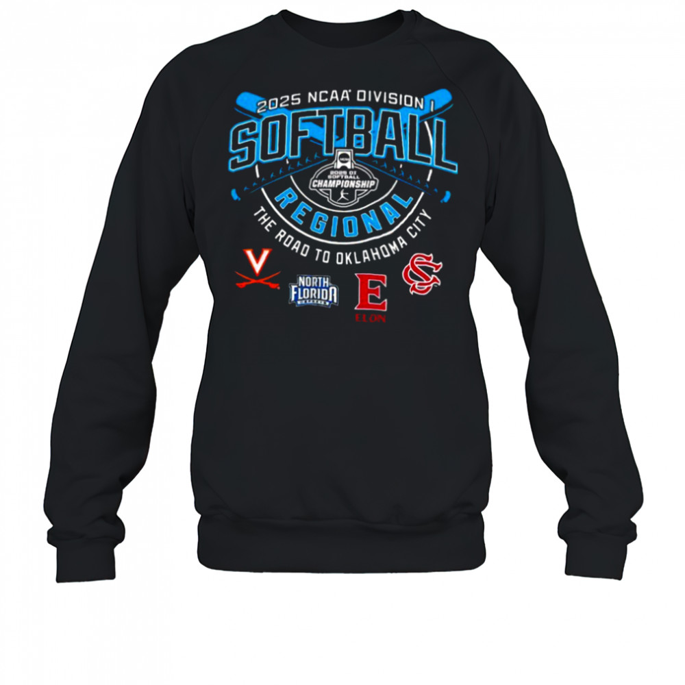 Virginia North Florida Elon Phoenix NCAA Division I Softball Regional 2025 shirt Sweatshirt