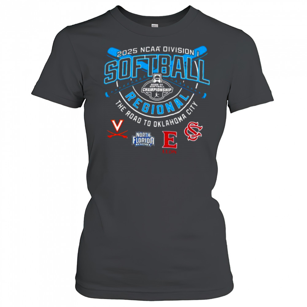 Virginia North Florida Elon Phoenix NCAA Division I Softball Regional 2025 shirt Women's T-shirt