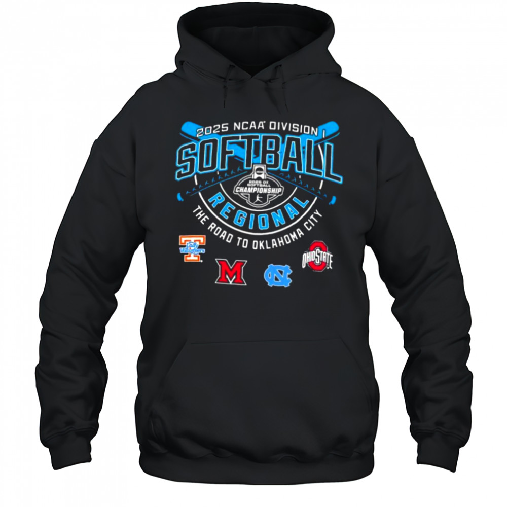 Volunteers Miami Redhawks North Carolina Ohio State NCAA Division I Softball Regional 2025 shirt Hoodie