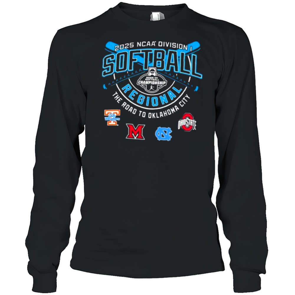 Volunteers Miami Redhawks North Carolina Ohio State NCAA Division I Softball Regional 2025 shirt Long Sleeved