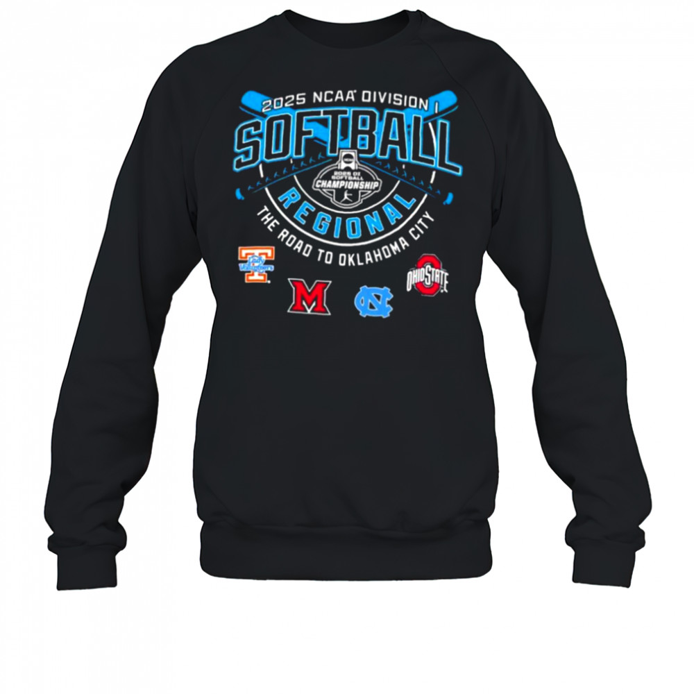 Volunteers Miami Redhawks North Carolina Ohio State NCAA Division I Softball Regional 2025 shirt Sweatshirt