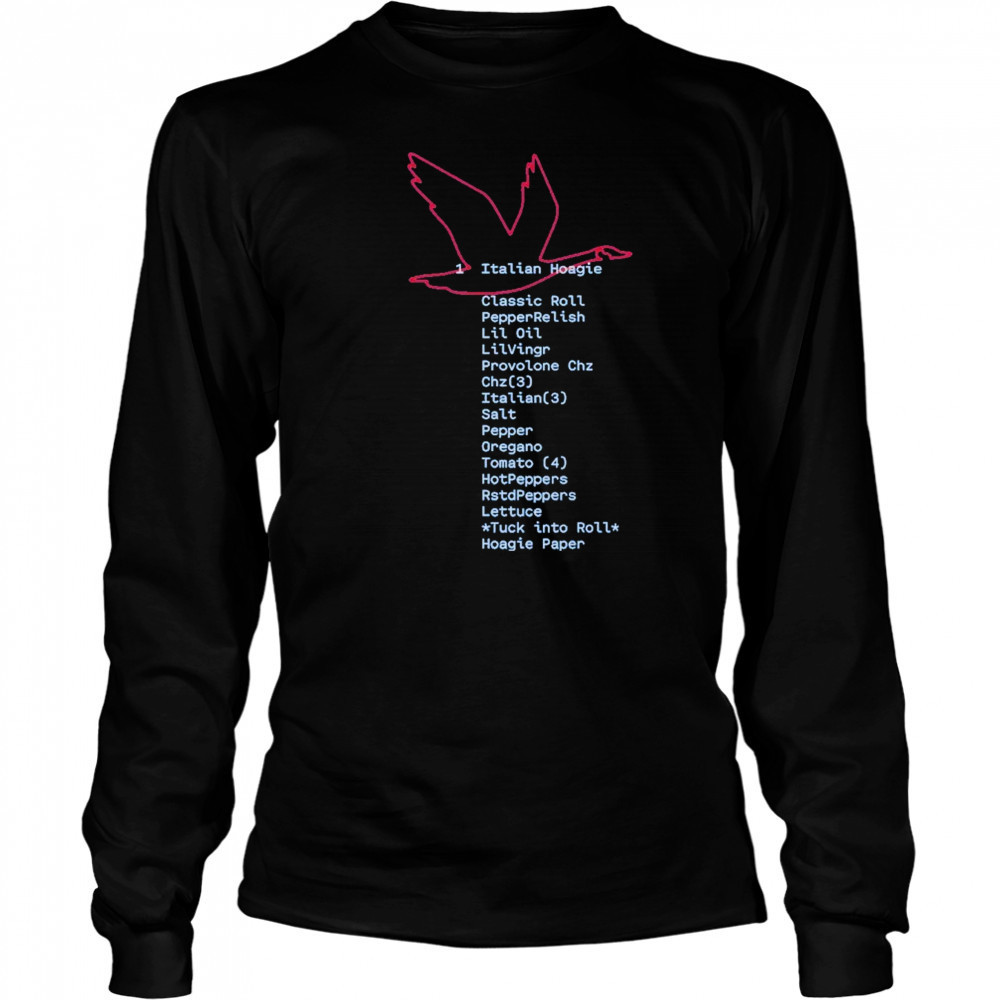 Wawa Italian Hoagie Order T-shirt Long Sleeved
