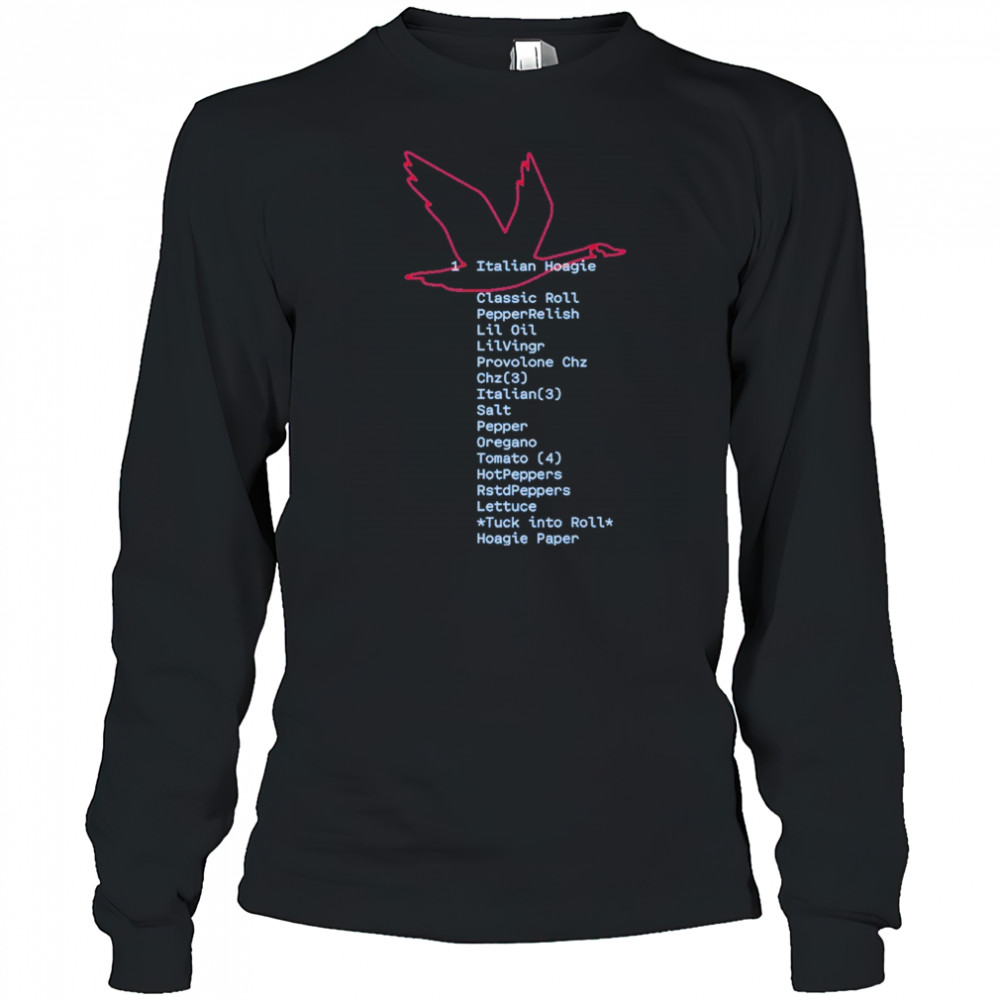Wawa Italian Hoagie Order T-shirt Long Sleeved