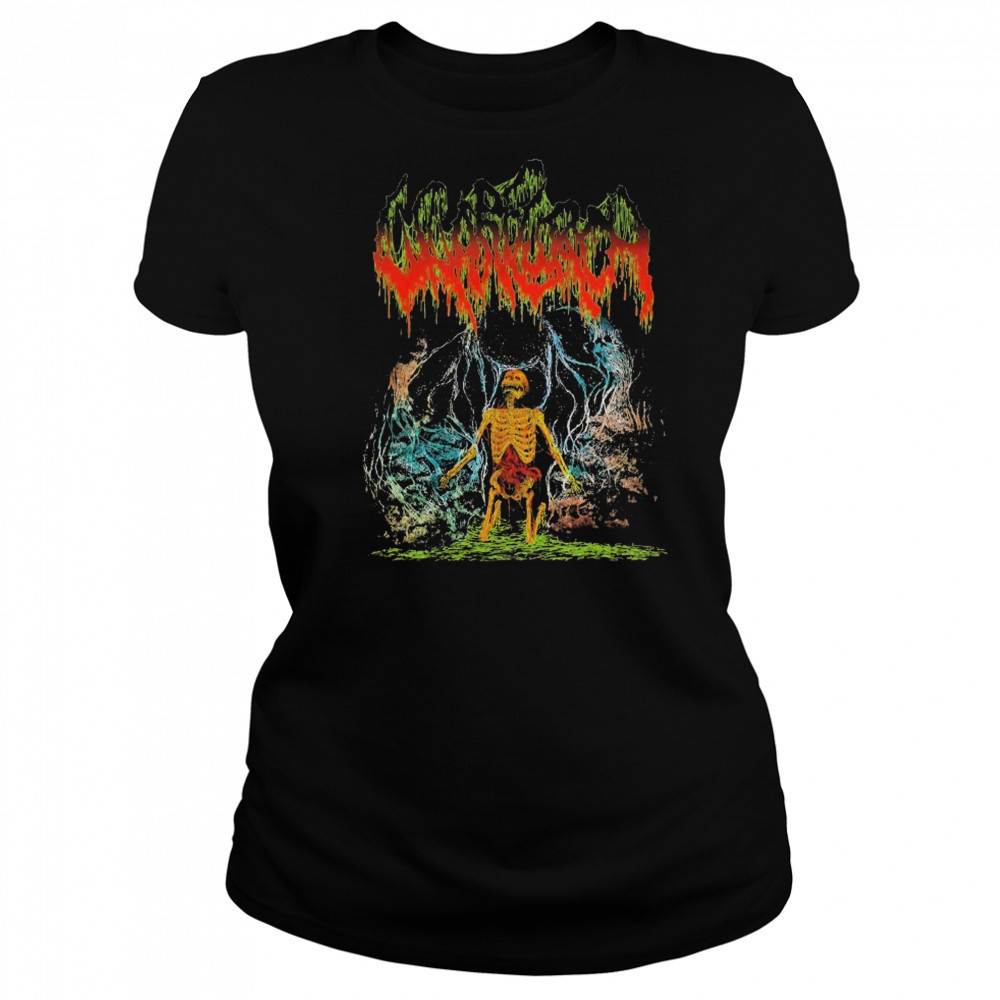 Wharflurch Psychedelic Fright Skeleton T-shirt Women's T-shirt