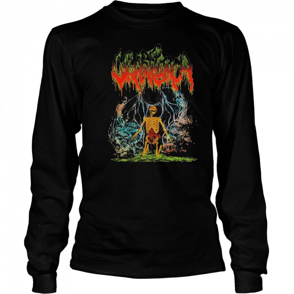Wharflurch Psychedelic Fright Skeleton T-shirt Long Sleeved