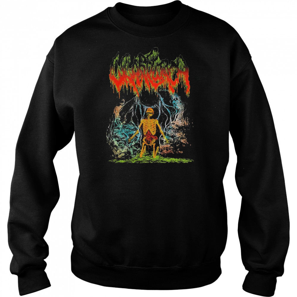 Wharflurch Psychedelic Fright Skeleton T-shirt Hoodie