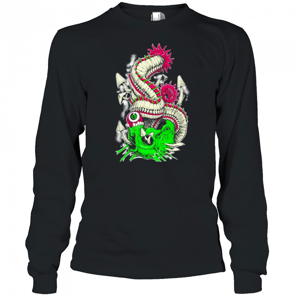 Wharflurch Psychedelic Skull T-shirt Long Sleeved
